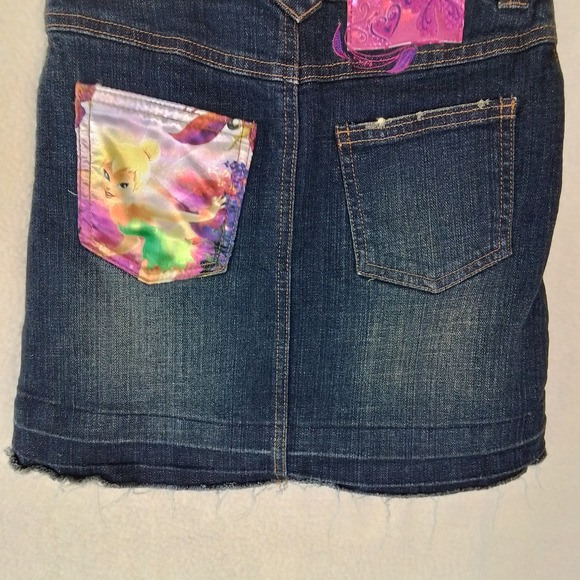 Disney Store Denim Mini Skirt Size Medium in Dark Wash w/ Patches &‎ Embroidery - Picture 7 of 13